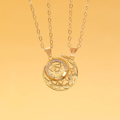 Magnetic Sun & Moon Couple Necklace – Stylish, Versatile, and Elegant