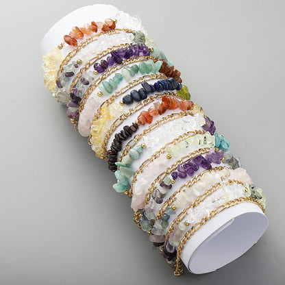 Handmade zodiac gravel bracelet