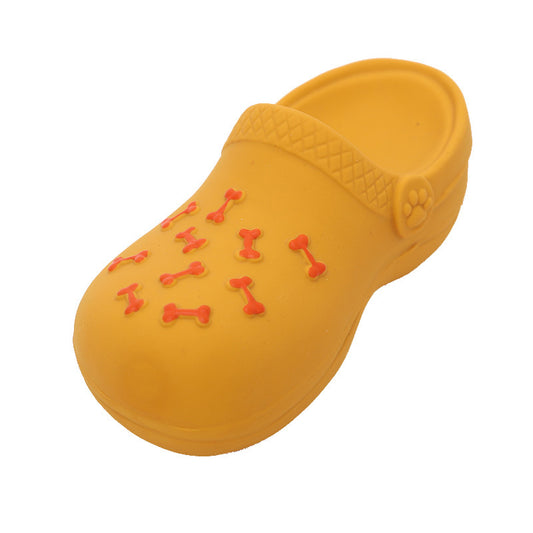 Latex Slipper Dog Chew Toy With Squeaker