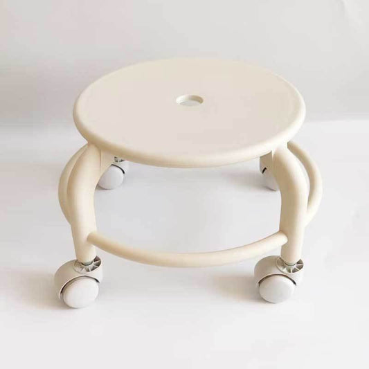 Plastic Round Rotating Stool with Wheels for Home & Kids