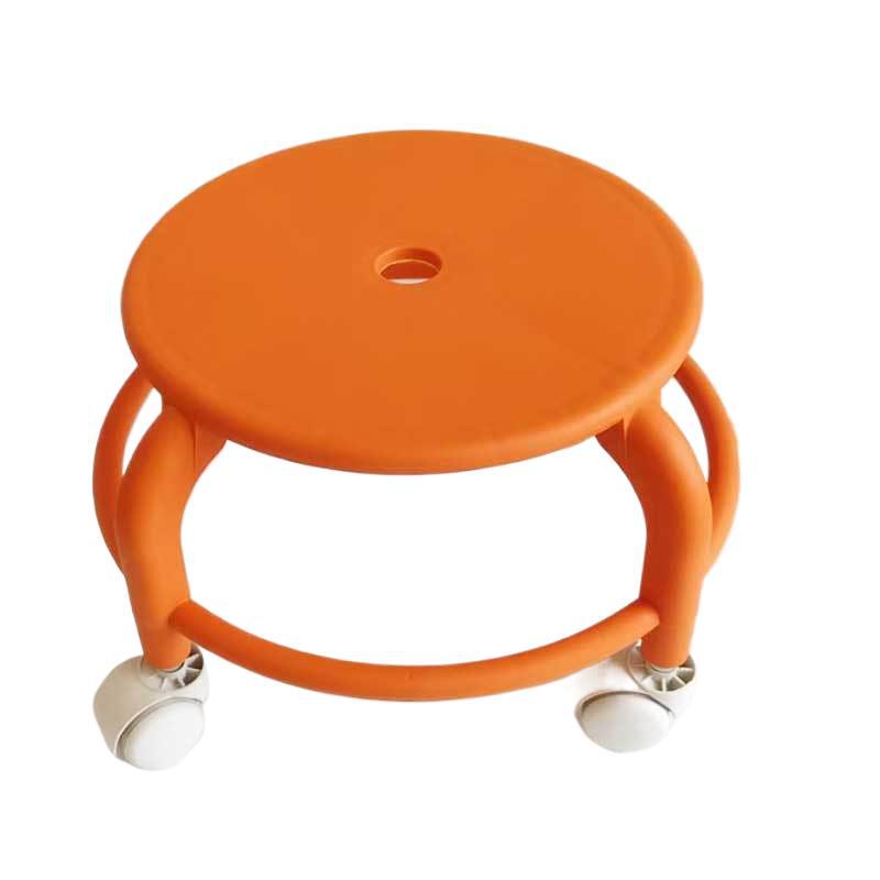 Plastic Round Rotating Stool with Wheels for Home & Kids