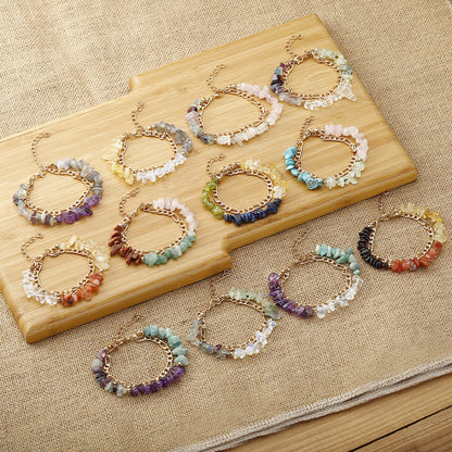 Handmade zodiac gravel bracelet