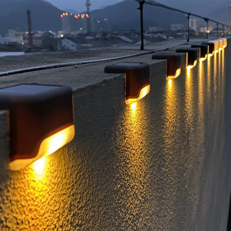 Solar Deck Lights Outdoor Waterproof – 1 LED Fence Step Lights for Railings, Stairs, Garden, Patio, Yard, Villa Landscape Lighting (Warm White)