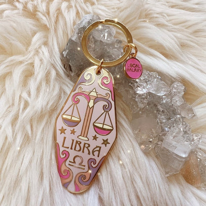Twelve constellations metal enamel keychain