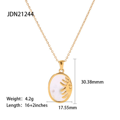 Vintage Heart Pendant Necklace – Stainless Steel & Zircon