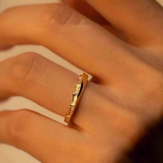 Natural Landscape Snow Mountain Ring – Scenic Nature-Inspired Jewelry
