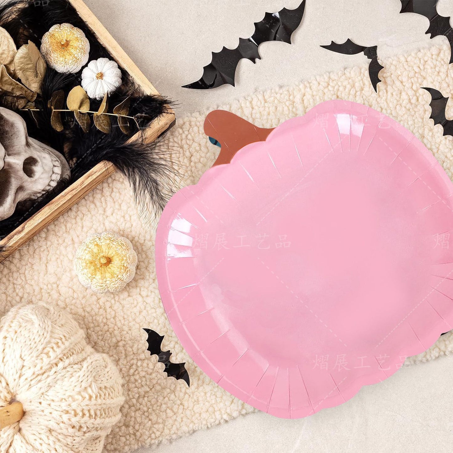 Halloween Pumpkin 9-Inch Paper Plates – Party & Cake Tableware