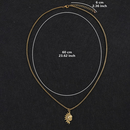 Sun & Moon Couple Necklace – Yin Yang Love Pendant