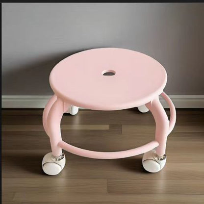 Plastic Round Rotating Stool with Wheels for Home & Kids