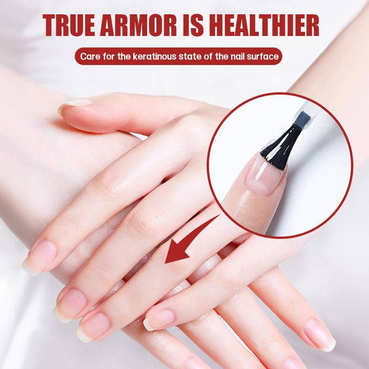 Keratin & Vitamin Nail Care Polish – Peel-Off Nail Strengthener, Quick-Dry, Long-Lasting, Natural Glossy Finish, Whitening Effect