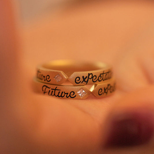 Adjustable Open Couple Ring – Trendy & Personalized Band