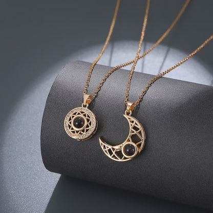 Magnetic Sun & Moon Couple Necklace – Stylish, Versatile, and Elegant