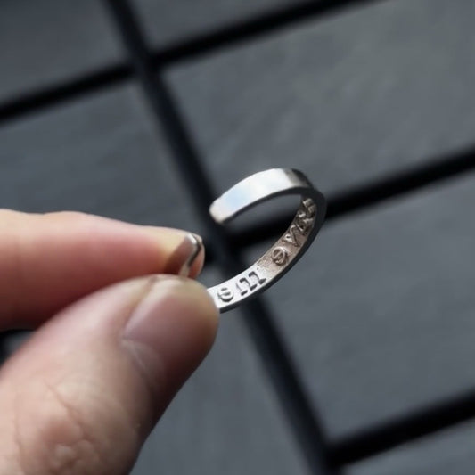 "Love Saves" Open Ring – Camus Philosophy Inspired