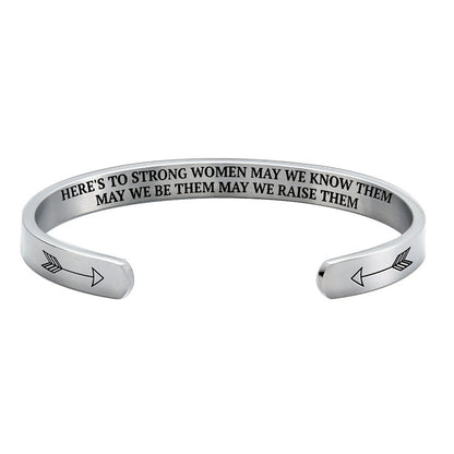 Retro Cross Open Stainless Steel Bracelet – Unisex Engraved Cuff