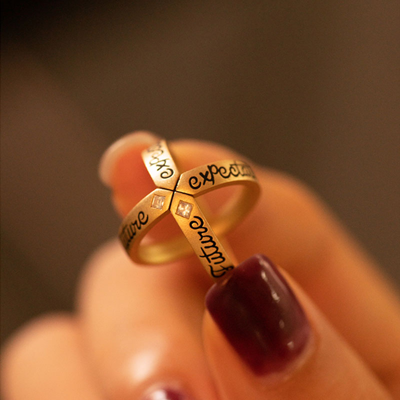 Adjustable Open Couple Ring – Trendy & Personalized Band