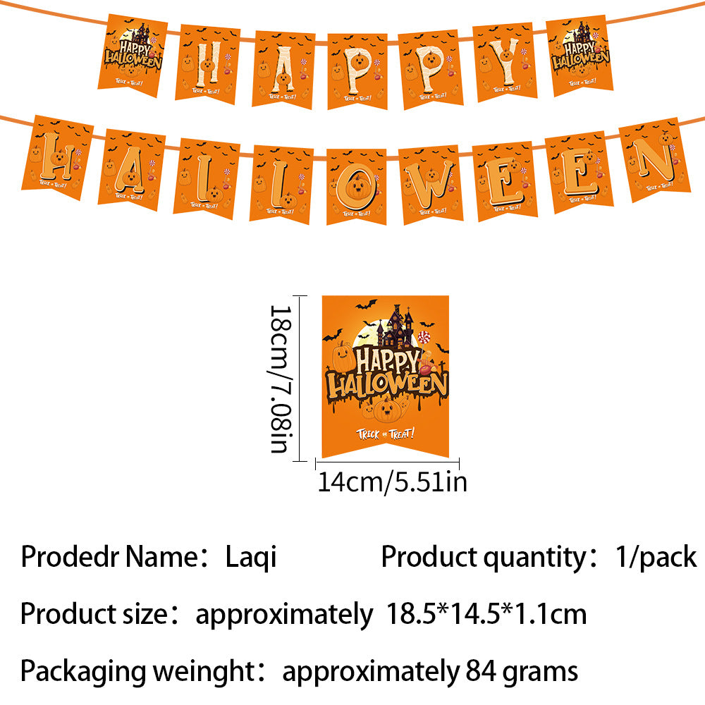 Halloween Castle Party Tableware Set – Plates, Cups, Tablecloth & Banner 🎃🏰