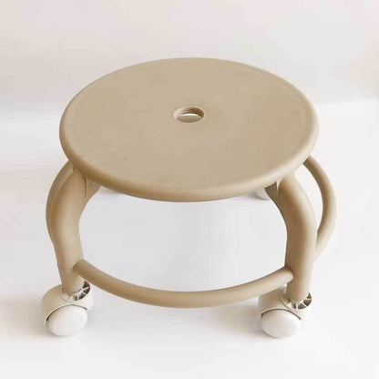 Plastic Round Rotating Stool with Wheels for Home & Kids
