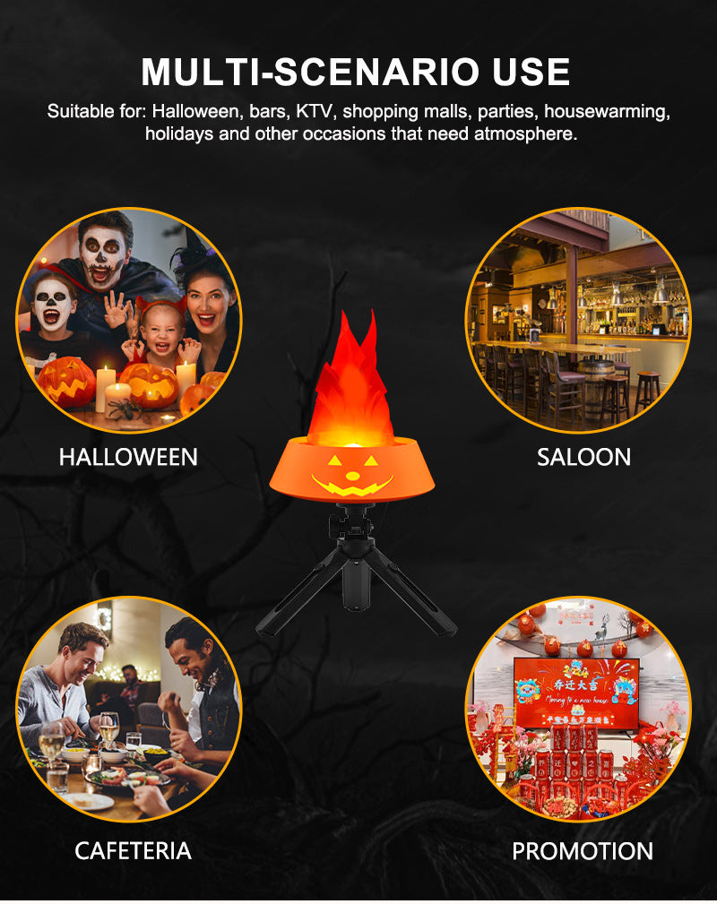 Halloween lmitation Flame Lights LED Glowing Pumpkin Lights