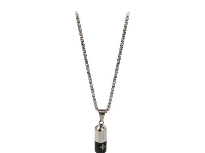 DANCECARE Capsule Pendant Necklace – Titanium Steel Healing Style Unisex Jewelry