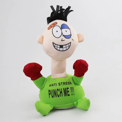 2025 New Punch Me Little Man Electric Plush Toy Creative Stress Relief Screaming Doll