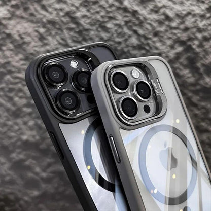 Shockproof Mag Safe Clear Case For iPhone 16 Pro Max 17 Camera Lens Protector Phone Cover Built-in Kickstand