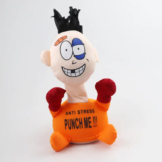 2025 New Punch Me Little Man Electric Plush Toy Creative Stress Relief Screaming Doll