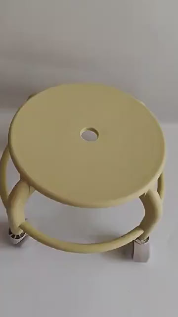 Plastic Round Rotating Stool with Wheels for Home & Kids